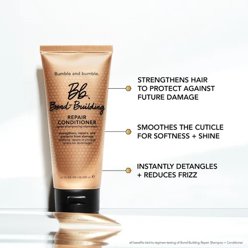 Vista 6 de Bumble and bumble. Bond-Building Hair Repair Conditioner Strengthens and Prevents Breakage Smooths Frizz, Adds Shine For Damaged Curly, Wavy