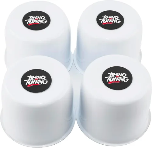 Vista 9 de RTRHINOTUNING Tapas centrales de rueda de 3.31 pulgadas de acero inoxidable que se empujan a través, tapas de cubo de remolque negras para camión