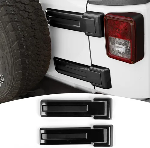 Vista 10 de Cubiertas de bisagras de compuerta trasera, accesorios de moldura para Jeep Wrangler JK JKU y Unlimited 2007-2018 (Rosa)