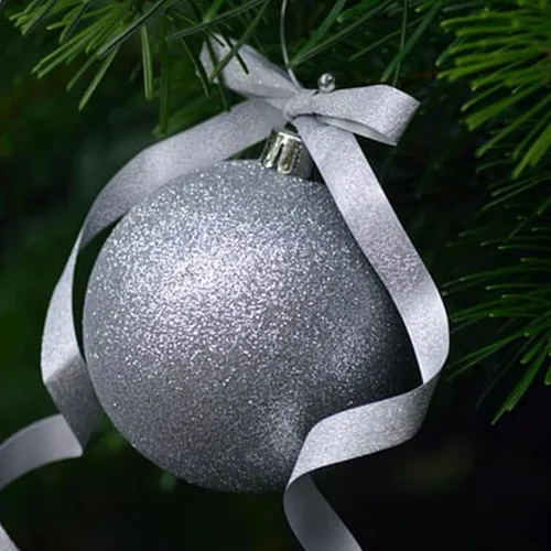 Vista 4 de Esferas colgantes para árbol de Navidad, 24 adornos irrompibles, plástico de 1.6 pulgadas, irrompible, Navidad, boda, fiesta, vacaciones, Negro