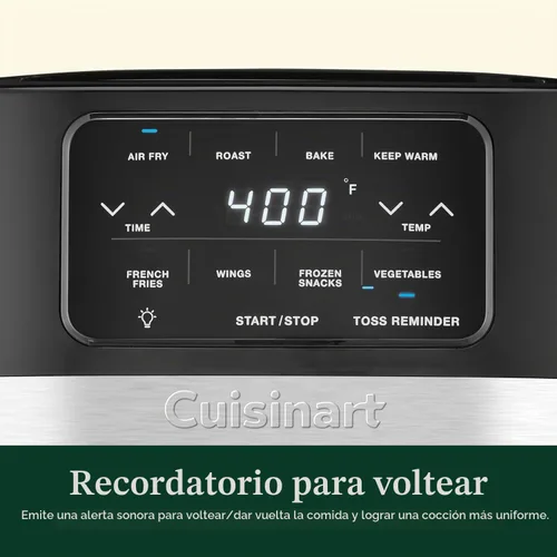 Vista 4 de Cuisinart Freidora de aire de cesta de 4.5 cuartos de galón, luz interior, piezas aptas para lavavajillas, 4 preajustes, asar, hornear, asar, freír