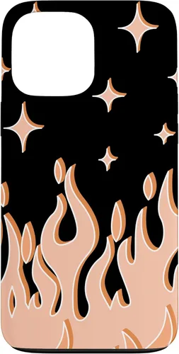 Vista 23 de Funda Gótica Pastel para iPhone 16 con diseño de llama naranja