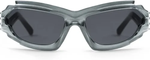 Vista 3 de VANLINKER Gafas de sol envolventes ovaladas para mujeres y hombres, a la moda, deportes, irregulares, color negro, gafas oscuras Swift VL9739