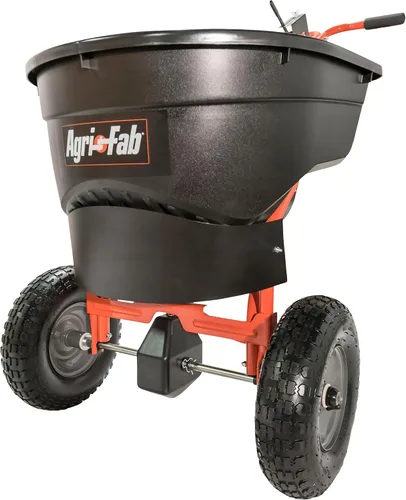 Vista 6 de Agri-Fab 45-0462 Esparcidor de Difusión de Empuje, Naranja y Negro, Capacidad de 130 libras