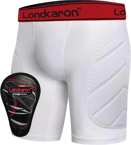 Vista 8 de Pantalones cortos deslizantes acolchados para niños y jóvenes con copa protectora suave para béisbol y fútbol