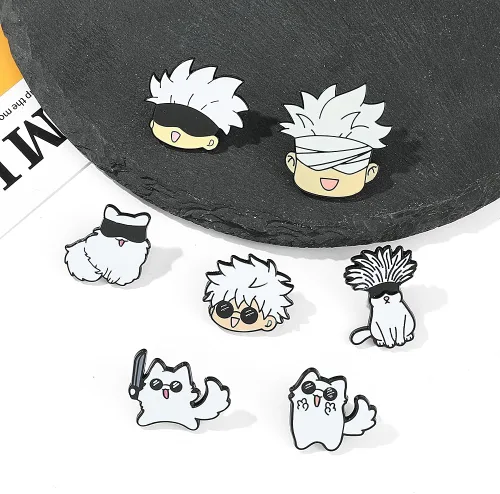 Vista 3 de Jujutsu Kaisen Broche, Jujutsu Kaisen - Broche de metal para hombres y mujeres, fanáticos de solapa, insignias de solapa, colección de regalo