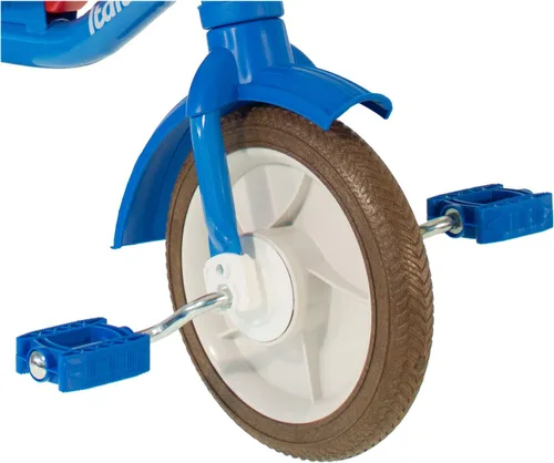 Vista 2 de Italtrike Triciclo de pasajero con asa de empuje y cesta para niños pequeños y niños, ingeniería superior, fuerte y duradero, fácil montaje, asiento