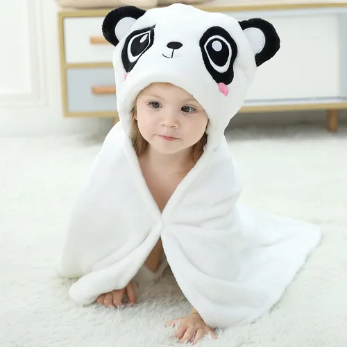 Vista 3 de Manta Vestible con Capucha para Niños Pequeños Toallas con Capucha Suave y Acogedora Manta Vestible con Capucha para Niños y Niñas