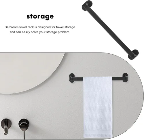 Vista 6 de NUOBESTY Toallero sin perforación, soporte de pared para baño, cocina, dormitorio, multiuso, ahorro de espacio, con acabado liso