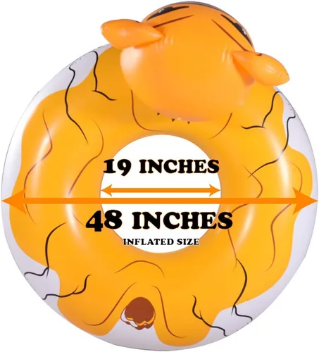 Vista 3 de Flotador Bulldog, tubo inflable gigante de 53 pulgadas para fiesta, diversión de verano, juguetes de piscina para adultos y niños