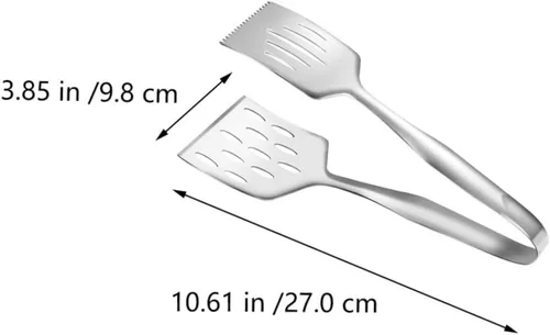 Vista 3 de 2 pinzas de carne para cocinar barbacoa multifuncional utensilios de cocina mango de bloqueo para asar a la parrilla servir