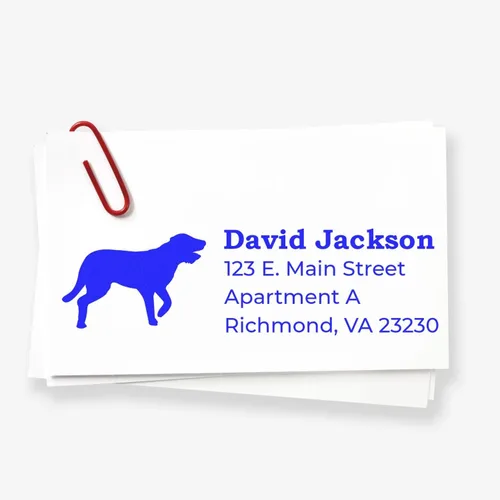 Vista 75 de Airedale Terrier Address Stamp, Custom Airedale Terrier Hand Stamp for Dog Lovers, Duo Rubber Return Address for Pet Owners