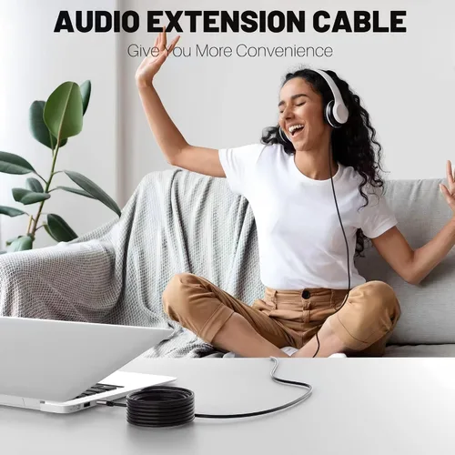 Vista 6 de Paquete de 2 cables de audio estéreo de 0.1 in de 4 pies, cable auxiliar