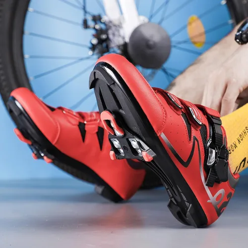 Vista 5 de SeeLeQier Mens Cycling Shoes Women Compatible with Peloton Bike Shoes Indoor Clip in Peleton Road Bike Bicycle Riding Racing Biking Shoes with Delta