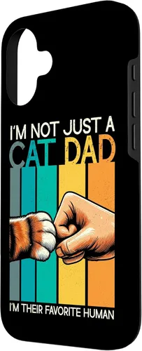 Vista 2 de Cat Dad Father Cat Lover Parent Father's Day Papa Fatherhood Case for iPhone 16
