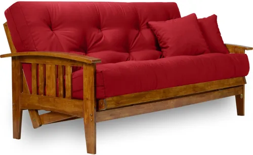 Vista 10 de sofá cama estilo westfield - Tamaño queen, colchón de 8 pulgadas, Madera Noble