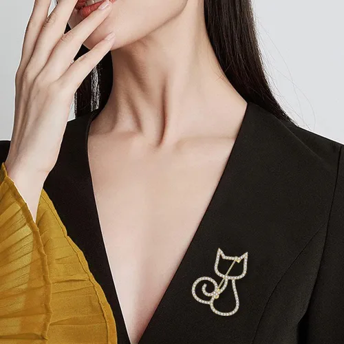 Vista 5 de Brooch Pin Corsage, Sweater Dress Bag Fashion Jewelry Accessory Decor for Birthday Party Wedding Christmas Gift