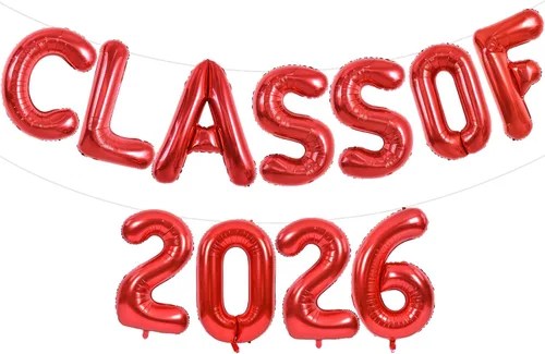 Vista 11 de TONIFUL Decoraciones de graduación de enfermeras 2026, globos rojos BSN 2026 de 16 pulgadas, pancarta BSN 2026 para clase de 2026, globos