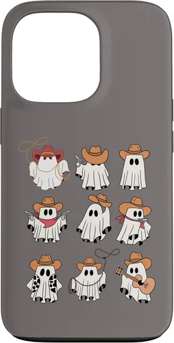 Vista 10 de Carcasa divertida para iPhone 13 Pro Max Boo Haw Western Cowboy Ghost Cowgirl