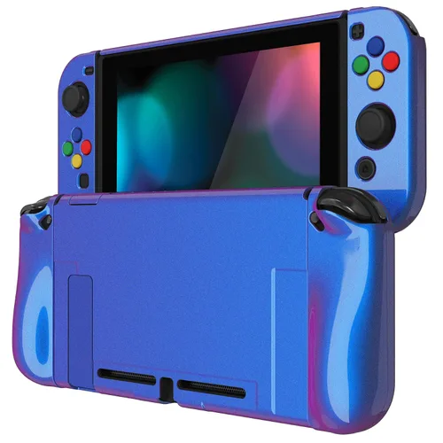 Vista 28 de PlayVital AlterGrips Ergonomic Grips Cover for Nintendo Switch, [2 Design] Interchangeable Comfort Dockable Protective Case with Screen Protector &
