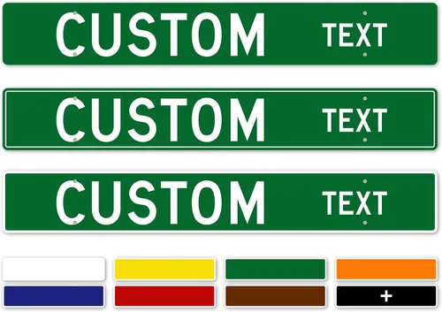 Vista 14 de My Sign Center - Letrero de calle personalizado, señal de dirección, 8 colores, opción reflectante, opciones de montaje, 4 x 18 pulgadas, grueso