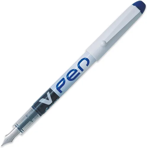 Vista 5 de Pilot V PEN - Pluma estilográfica desechable borrable, punta de punta de punta de punta de 0.024 in, línea media, paquete de 5 cartera, tinta azul