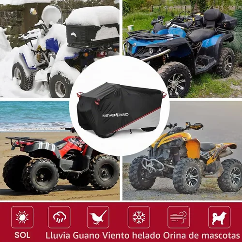 Vista 7 de NEVERLAND Cubierta Impermeable para ATV al Aire Libre - Cubierta para Cuatrimoto de Servicio Pesado Resistente a Desgarros Cubiertas para Vehículos