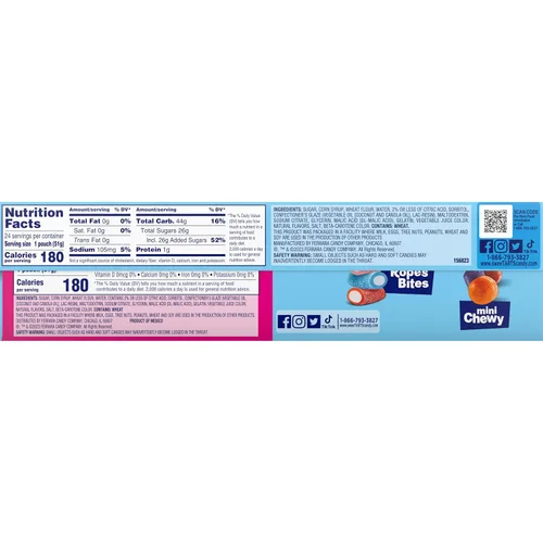 Vista 9 de SweeTARTS Cuerdas suaves y masticables, sabor a ponche de cereza, bolsas de 1.8 onzas (paquete de 24)