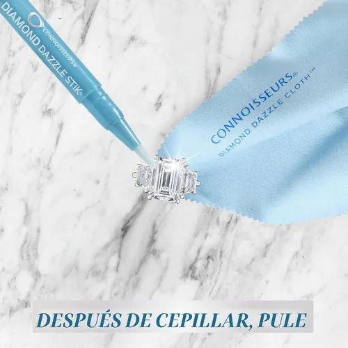 Vista 6 de CONNOISSEURS Dream Team Diamond Cleaning Bundle - Incluye Diamond Dazzle Stik y 2 paños de limpieza de joyas para anillos, aretes y pulseras