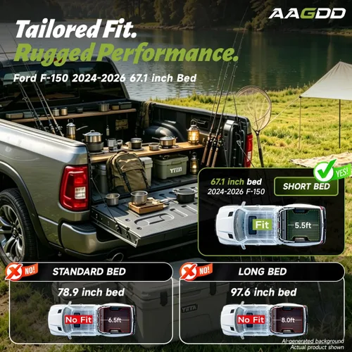 Vista 2 de Alfombrilla para caja de camioneta de 5.5 pies para Ford F-150 2015