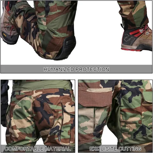 Vista 8 de EMERSONGEAR Gen3 - Pantalones de paintball con rodilleras, pantalones de combate militar Airsoft Combat BDU Aor1
