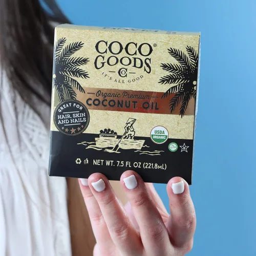 Vista 5 de Coco Goods Co. Aceite de coco orgánico de origen único premium, centrifugadora extraída – Ideal para el cuidado del cabello y las uñas, hidratante