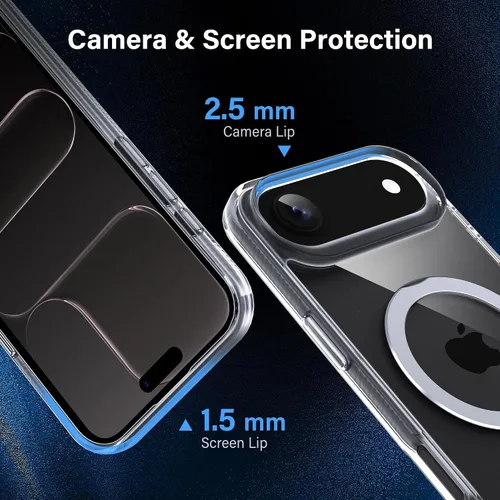Vista 5 de Funda magnética para iPhone Air – [Soporte invisible integrado] [Compatible con MagSafe] [Protección contra caídas de grado militar] Cubierta