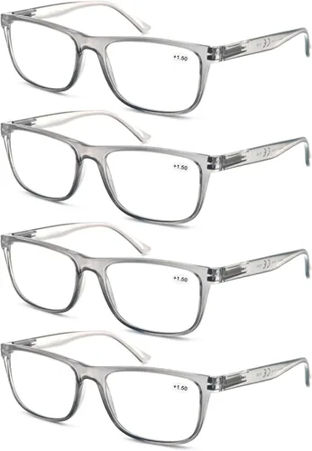 Vista 11 de Gafas de lectura negras mate para hombre, grandes y grandes, grandes y anchas, +0.50, con aumento ligero, cabeza grande, cara grande