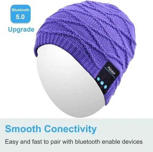 Vista 70 de Rotibox - Gorro inalámbrico con Bluetooth para deportes al aire libre, regalo de Navidad.