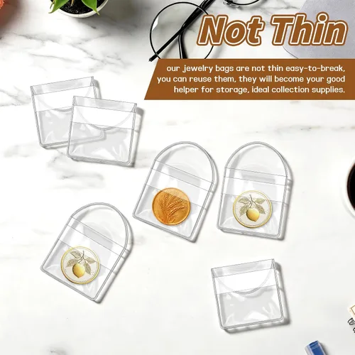 Vista 6 de Vmiapxo Paquete de 100 fundas para monedas de un solo bolsillo, soportes protectores de monedas de plástico transparente de 2 x 2 pulgadas