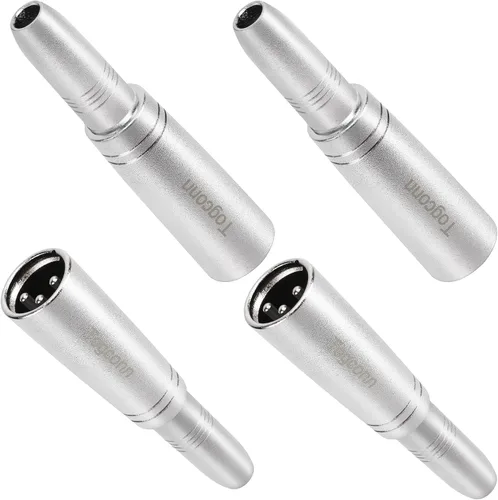 Vista 19 de Adaptador TRS de 1/4" a XLR 2 paquete - Adaptadores XLR macho y hembra de 6.35mm 1/4" 0.25 in TRS hembra a (XLR macho y XLR hembra)