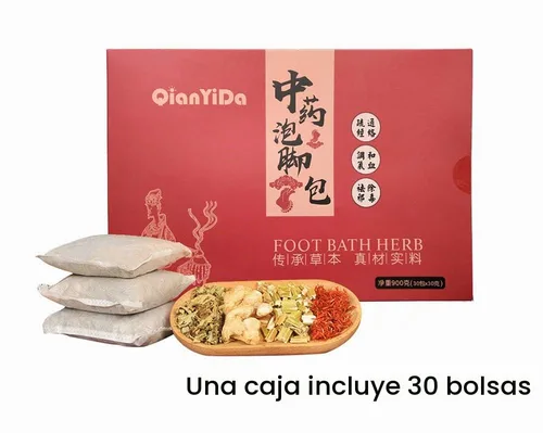 Vista 2 de Hierba de baño de pies, remojo de pies medicina china a base de hierbas para reflexología de pies, hierbas 31 oz
