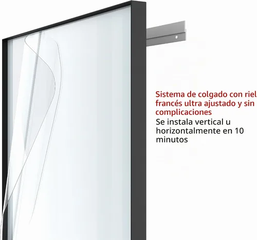 Vista 5 de VocalStar - Espejo de baño negro de 16 x 24 pulgadas para pared, espejo rectangular de esquina cuadrada con marco de metal negro para tocador