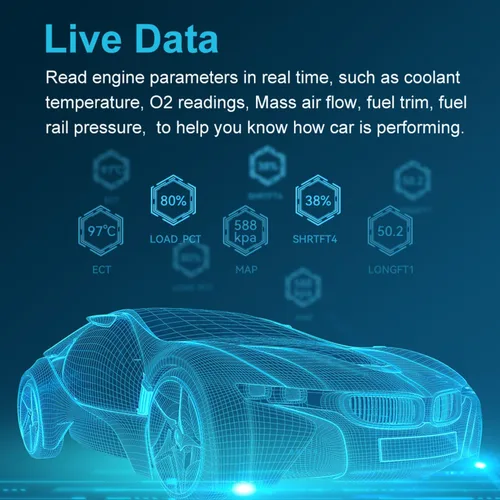 Vista 4 de Herramienta de diagnóstico OBD2 de Veepeak con reinicio, lector de códigos de verificación del motor para coches y camionetas ligeras desde 1996+