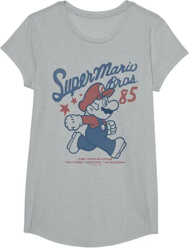 Vista 42 de Nintendo Super Mario Brothers '85 Vintage Stars - Camiseta Gris Oscuro