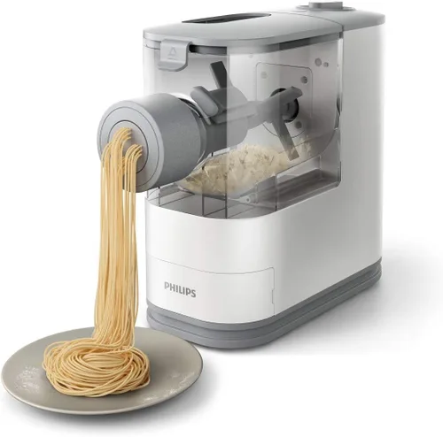 Vista 5 de Philips - Máquina compacta para pasta y fideos con 3 platos intercambiables en forma de pasta, color blanco + kit de forma de accesorio 4 en 1