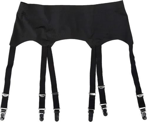 Vista 3 de TVRtyle Hebillas de metal de talla grande, 6 correas anchas, sexy para mujer, sin costuras, liguero para medias S504R