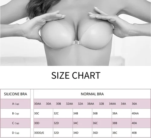 Vista 7 de KISWON Push Up Sticky Adhesive Bra Pasties Nipple Covers Invisible Backless Strapless Bra for Women