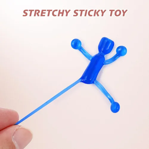 Vista 2 de NUOBESTY Juguete adhesivo para la pared, 30 unidades, elástico, flexible, para hombre, para aliviar el estrés y el alivio del estrés y el alivio