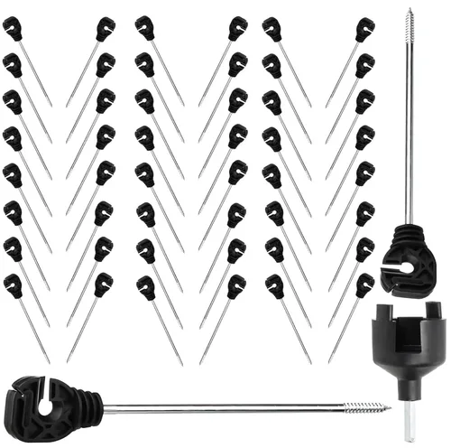 Vista 6 de Esgrima eléctrica Premium Stand Off/brazo largo Aislador multiusos para Polywire/Polytape/Cuerda/Alambre PK25
