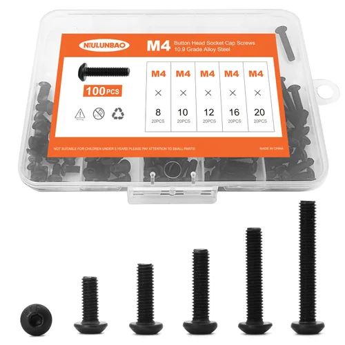Vista 9 de Tornillos de cabeza de botón M3 x 6 mm, 8 mm, 10 mm, 12 mm, 16 mm, tornillos de cabeza de botón, acero de aleación de grado 10.9, acabado de óxido