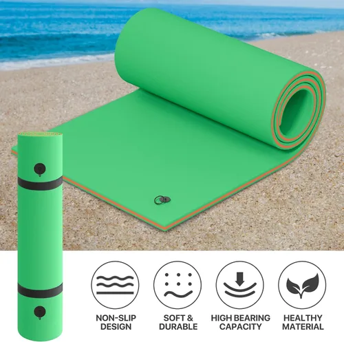 Vista 7 de MADOG - Alfombra de agua flotante para exteriores, para adultos, flotadores gigantes de piscina de 12 pies/18 pies para piscina, lago y océano, 3