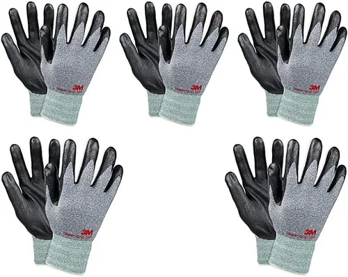 Vista 7 de 3M Super Grip 200 Guantes de trabajo de jardinería de nitrilo, 5 pares (M, verde)