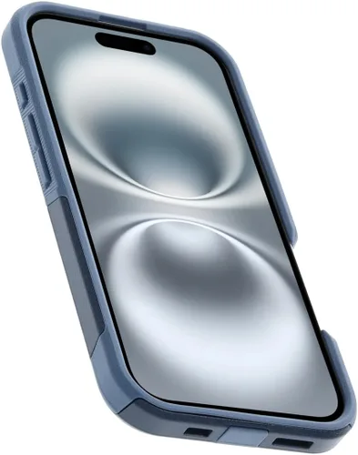 Vista 5 de OtterBox Funda para iPhone 16 Commuter Series - Jeans azul bebé, funda delgada y protectora para iPhone, de doble capa, absorción de impactos